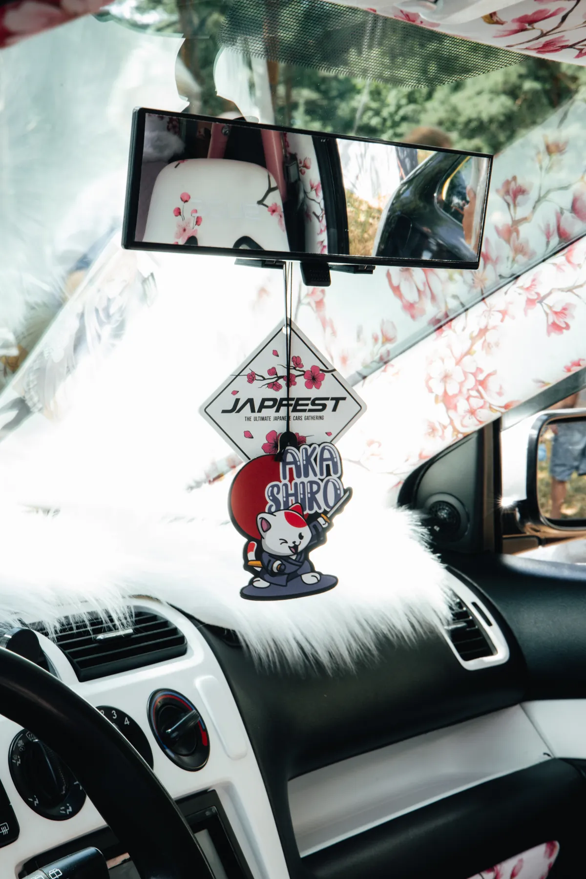 Interior detail at a motorsport event